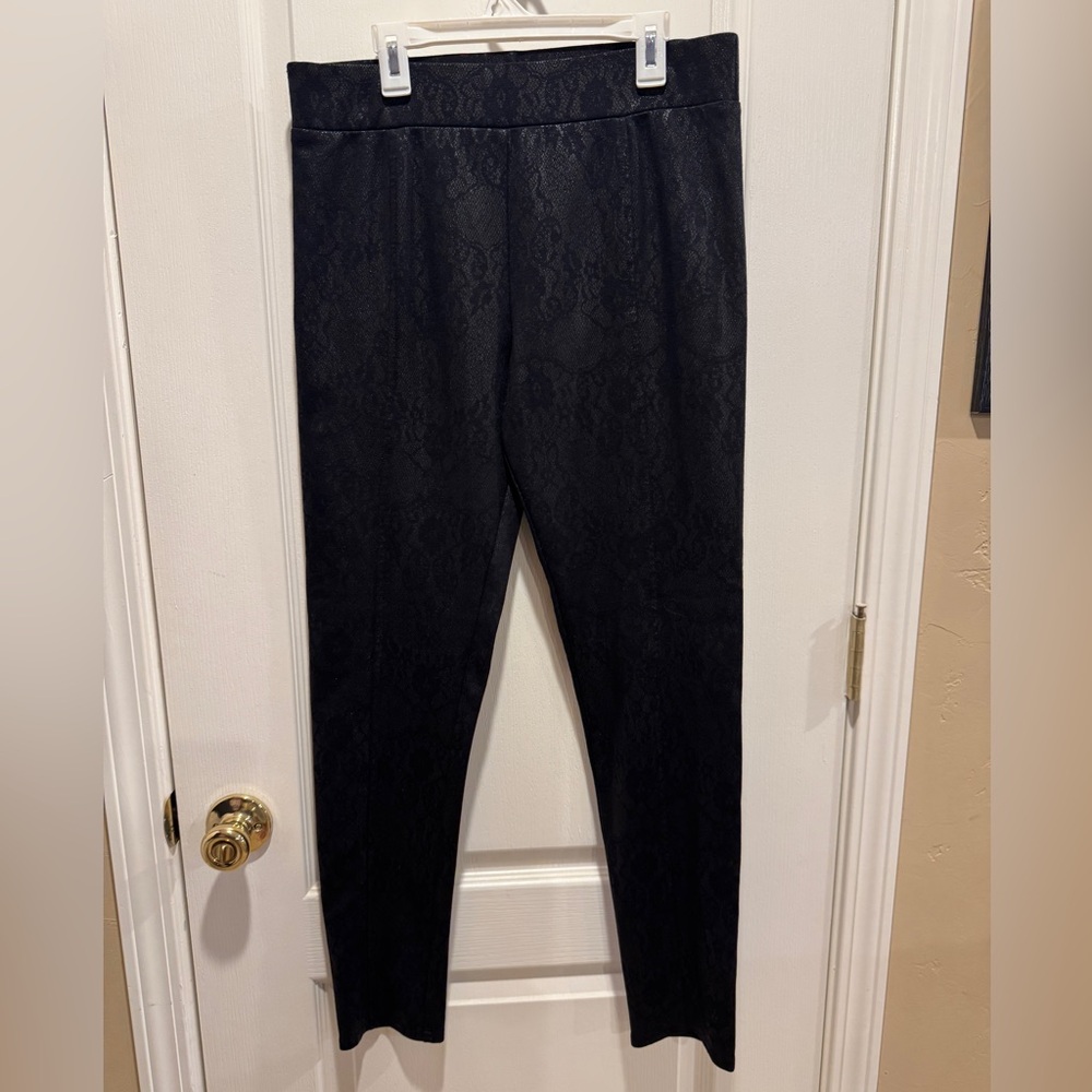 INC International Concepts Black Lace legging pants